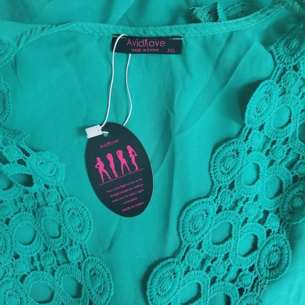 Avidlove Emerald Green Long Sleeve Nightdress Lingerie Size XXL New - Picture 4 of 6